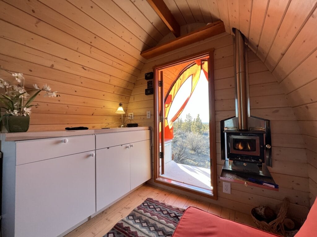 Glamping Storage in a Gothic Glamping Pod by EVOPOD